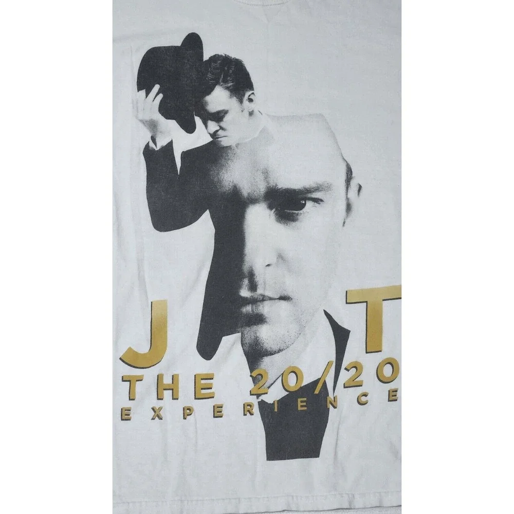 Justin Timberlake Tour Concert T-Shirt 20/20 Experience Size Medium Tag Defect - Picture 2 of 5